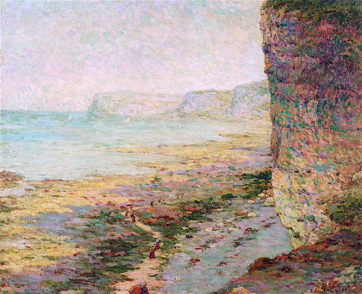 Cliff at Low Tide, vintage artwork by Claude-Emil Schuffenecker, 12x8" (A4) Poster