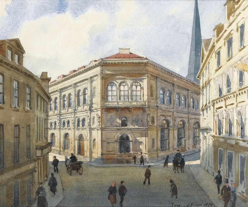 View of Riga Stock Exchange by Albert Benois,A3(16x12")Poster