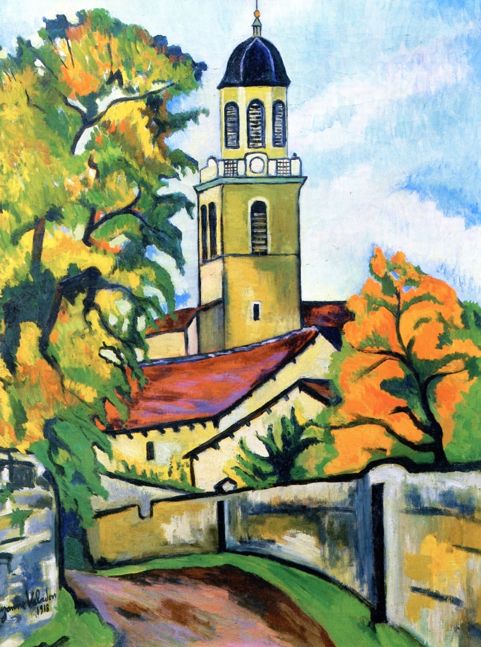 L'Église d'Irigny (Rhône), vintage artwork by Suzanne Valadon, 12x8" (A4) Poster