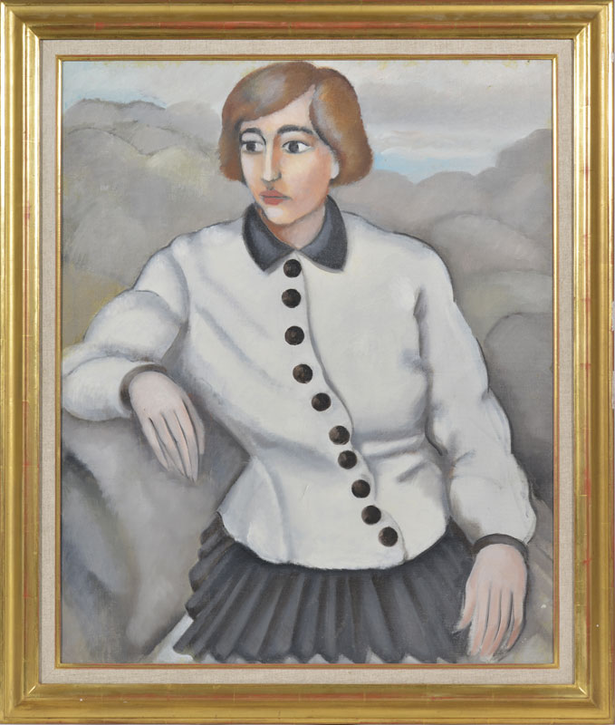 Jeune femme à la blouse by André-Julien Prina,16x12(A3) Poster