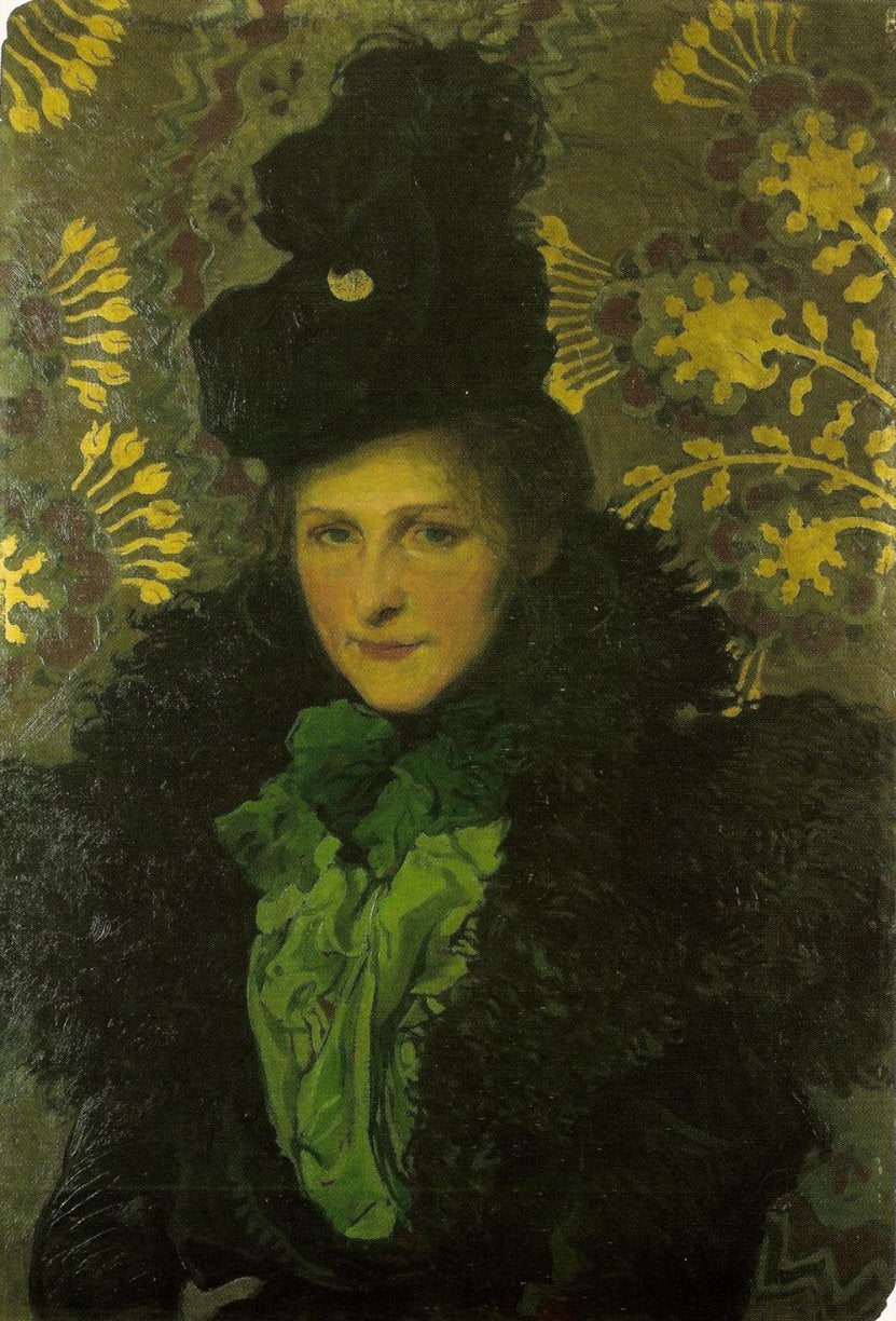 e Florentine Portrait of the Artist's Wife by Jozef Mehoffer,A3(16x12")Poster