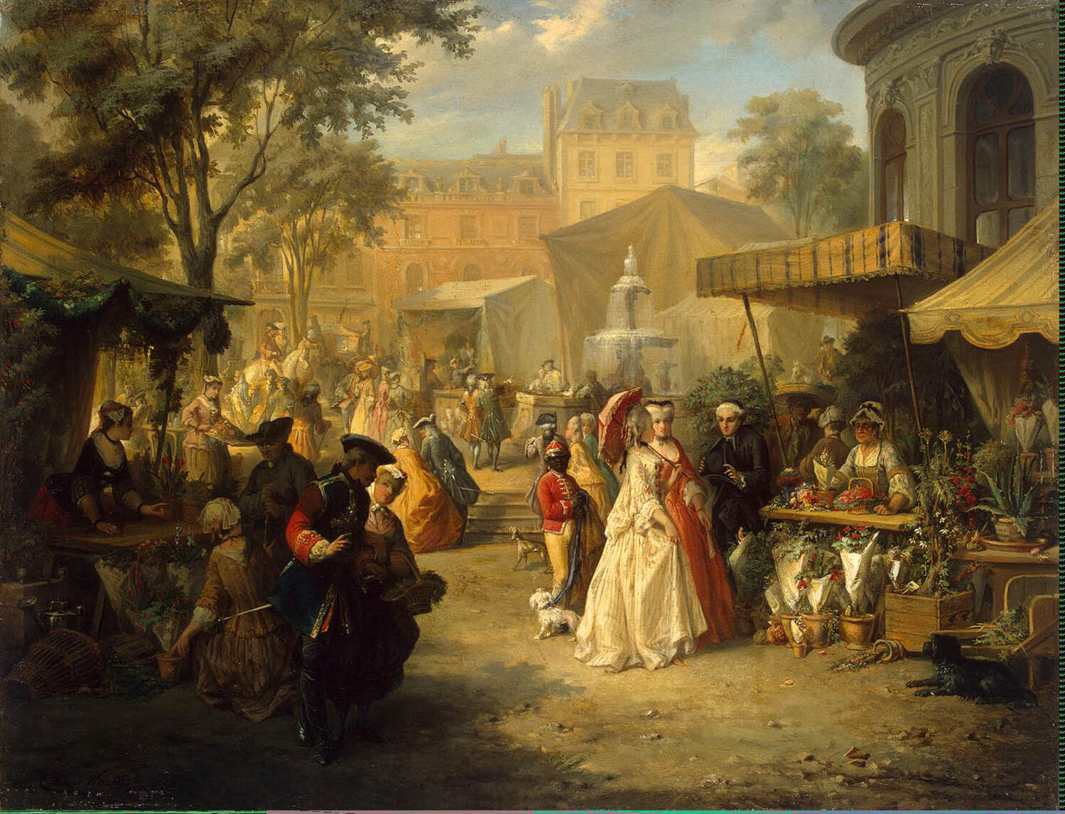 Fair, vintage artwork by Constant Wauters, 12x8" (A4) Poster