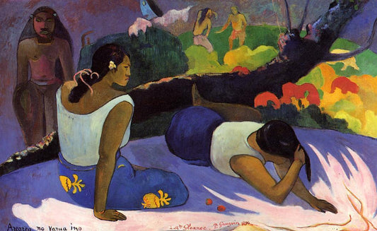 Arearea no varua ino, vintage artwork by Paul Gauguin, 12x8" (A4) Poster
