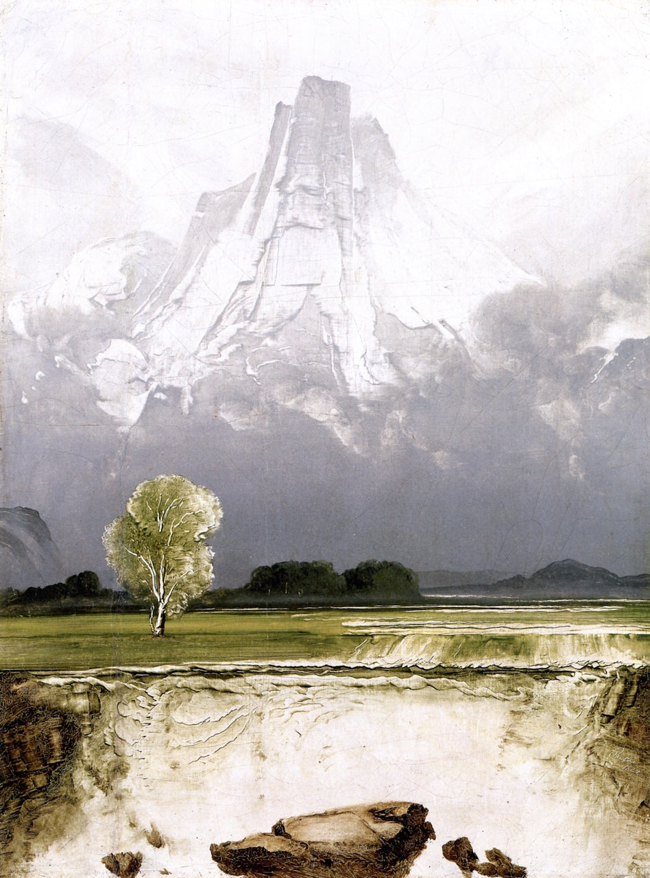 Mount Stetind with Birch, vintage artwork by Peder Balke, A3 (16x12") Poster Print