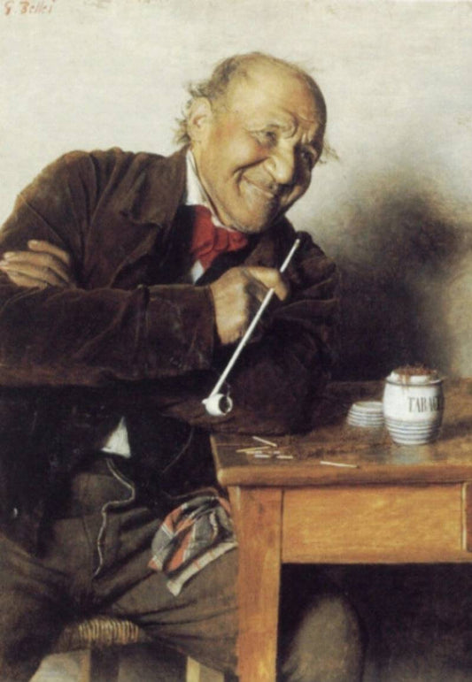 A Good Smoke, vintage artwork by Gaetano Bellei, 12x8" (A4) Poster