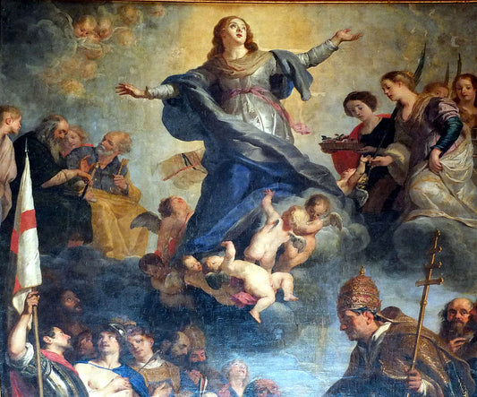 Saints Venerating Mary, vintage artwork by Gaspard de Crayer, 12x8" (A4) Poster