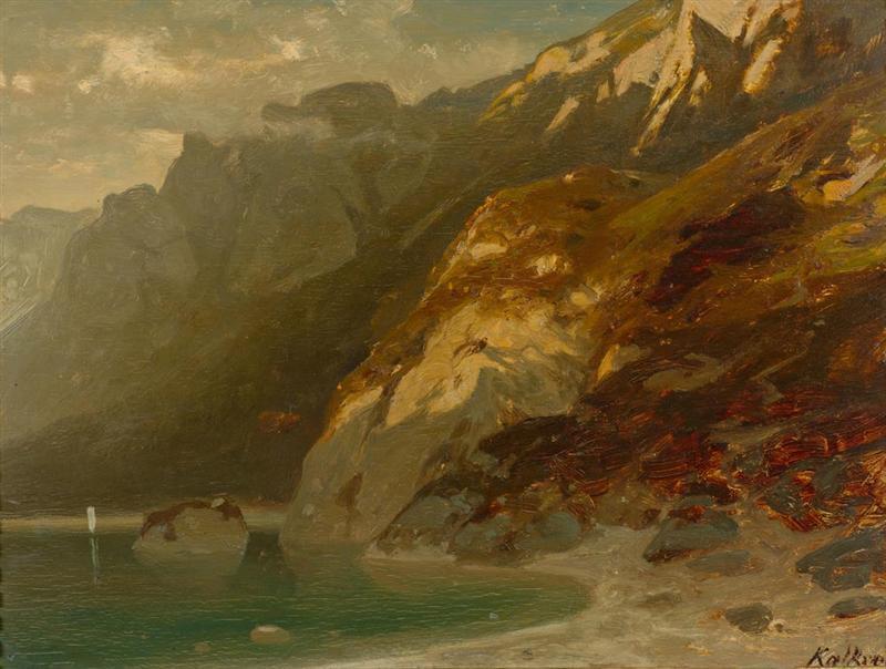 Gebirgssee by Leopold von Kalckreuth,A3(16x12")Poster