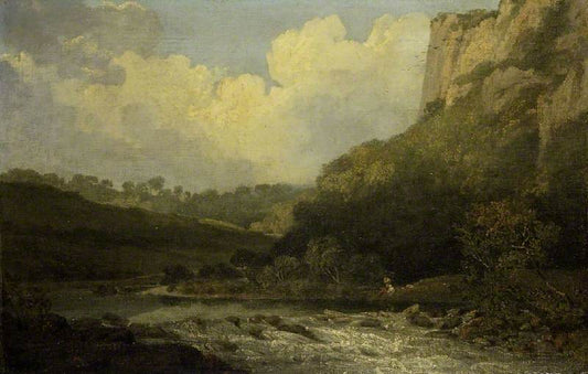 High Tor, Matlock, vintage artwork by John Crome, 12x8" (A4) Poster