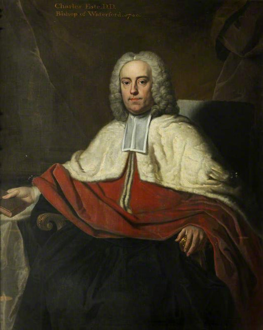 Portrait of Charles Este, vintage artwork by Attributed to Jean-Baptiste Van Loo, 12x8" (A4) Poster