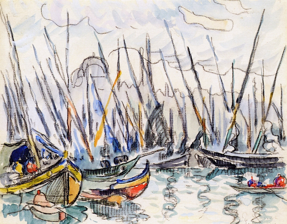le, Caicos in front of the Suleymaniye Mosque by Paul Signac,A3(16x12")Poster