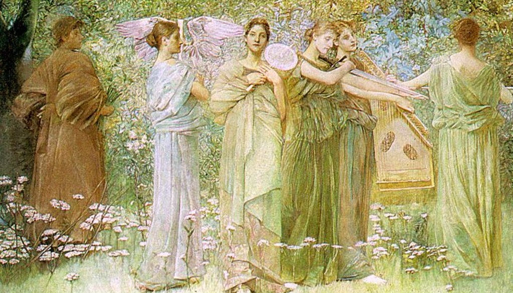 The Days by Thomas Wilmer Dewing,A3(16x12")Poster