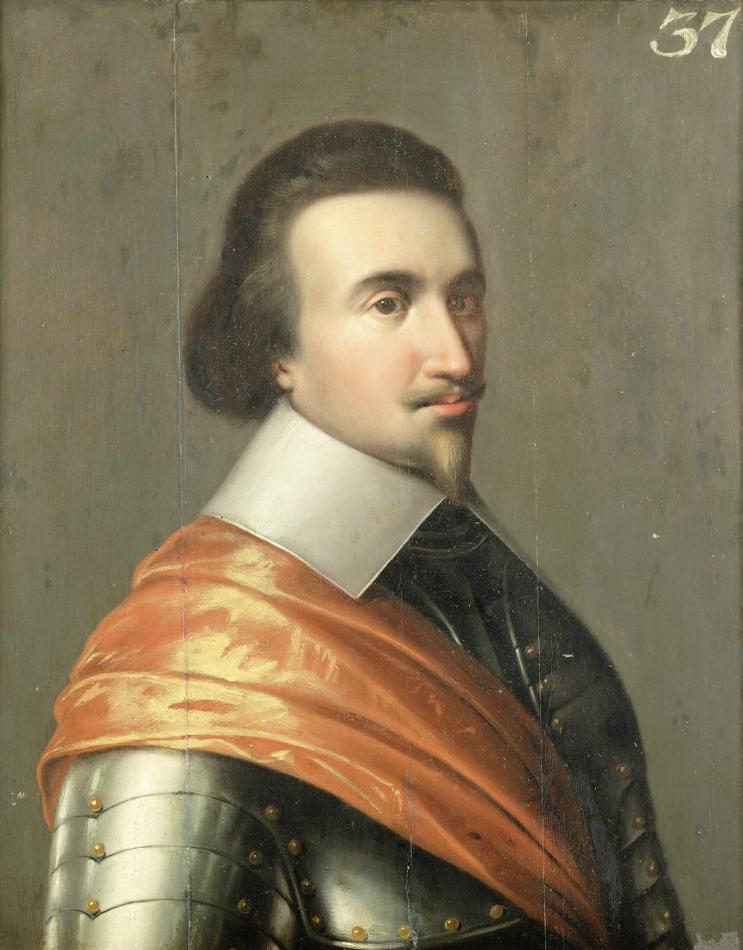 Portrait of Adolf Count of Nassau, vintage artwork by Jan van Teylingen, 12x8" (A4) Poster