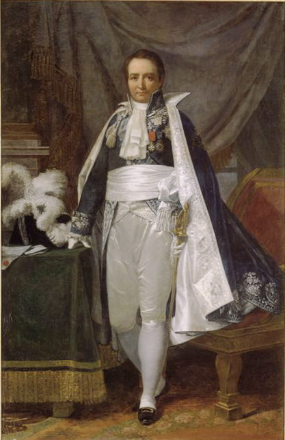 Portrait of Jean-Pierre Bachasson, comte de Montalivet, vintage artwork by Jean-Baptiste Regnault, 12x8" (A4) Poster