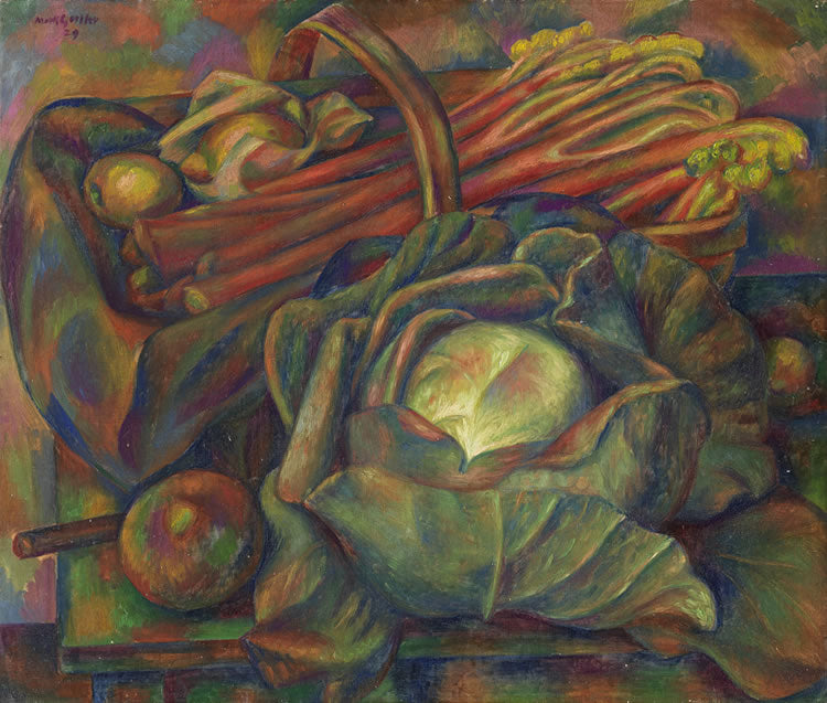Cabbage and Rhubarb by Mark Gertler,16x12(A3) Poster