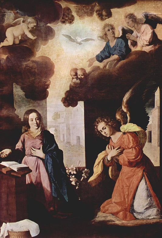The Annonciation, vintage artwork by Francisco de Zurbarán, 12x8" (A4) Poster