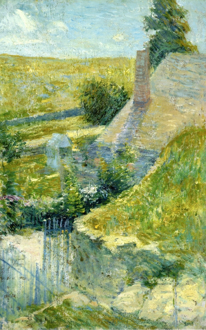 Artist's Home Seen from the Back, vintage artwork by John Twachtman, 12x8" (A4) Poster