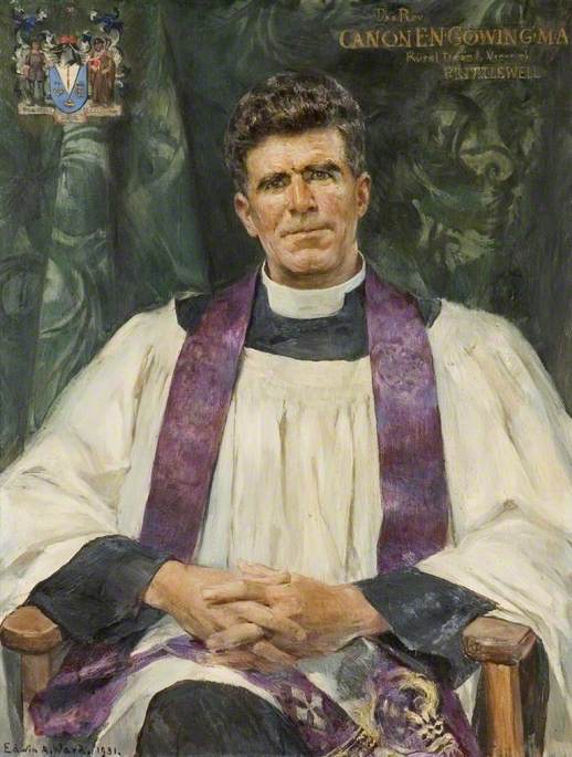 The Reverend Canon E. N. Gowing, vintage artwork by Edwin Arthur Ward R.A., 12x8" (A4) Poster