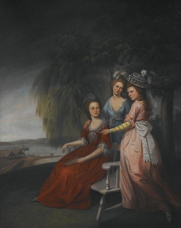 The Ramsay-Polk Family at Carpenter's Point, Cecil County, Maryland, vintage artwork by James Peale, 12x8" (A4) Poster