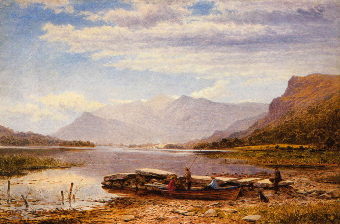 Derwentwater from Ladore, vintage artwork by Benjamin Williams Leader, 12x8" (A4) Poster