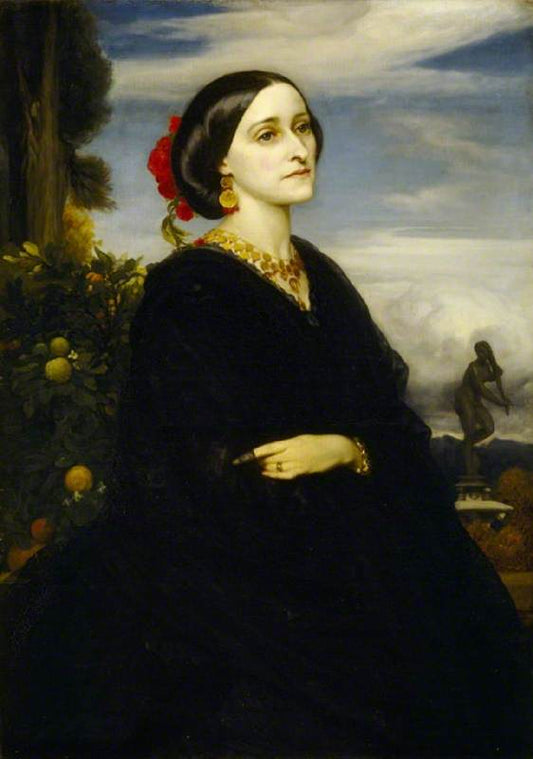 Augusta Frances East, Lady Hoare, vintage artwork by Sir Frederic Lord Leighton, 12x8" (A4) Poster