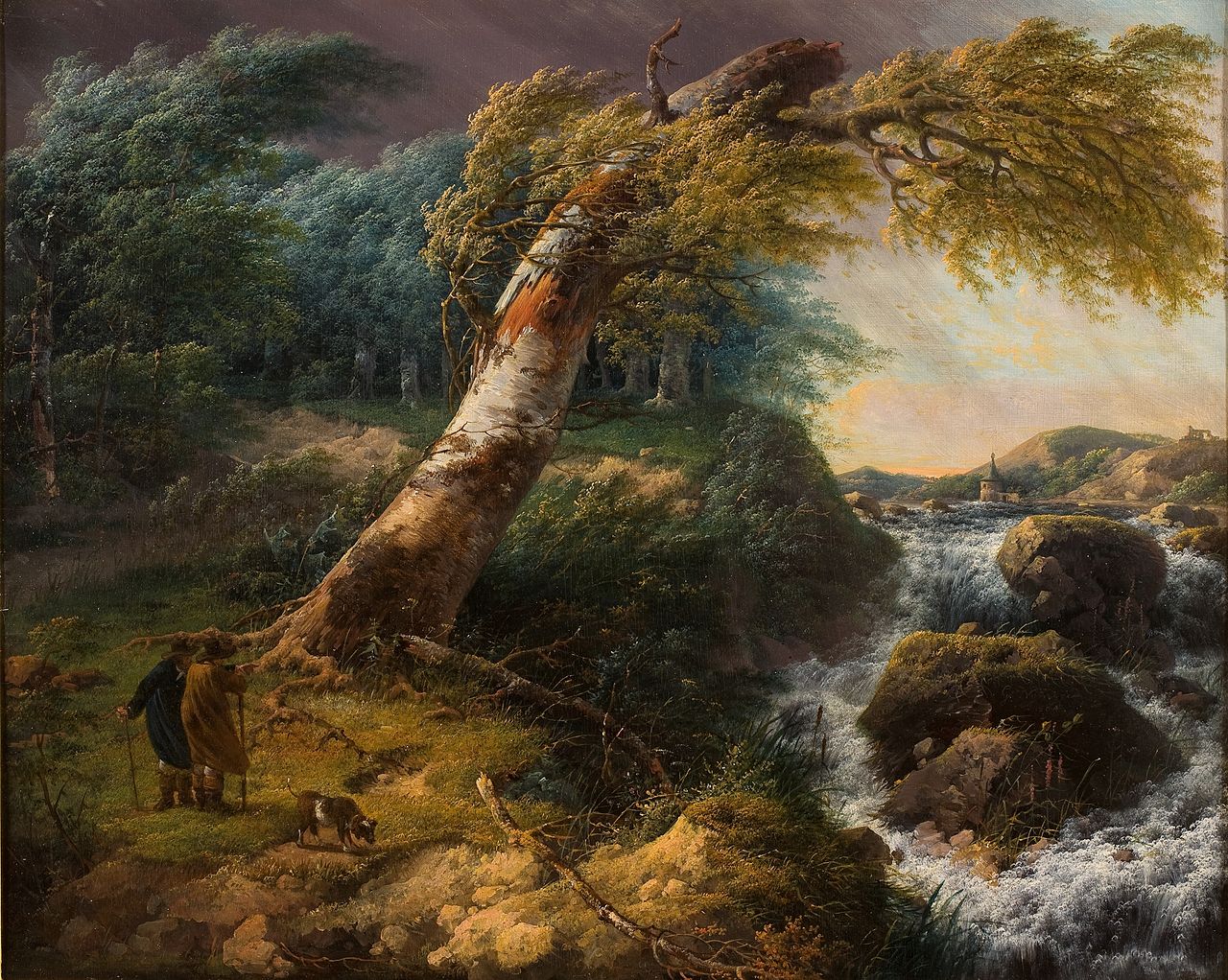 Landscape in a Storm, vintage artwork by Gerard van Nijmegen, 12x8" (A4) Poster