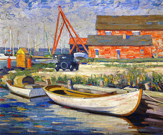 Normandy Beach, Berkeley Marine Basin, vintage artwork by Francis I. Bennett, 12x8" (A4) Poster
