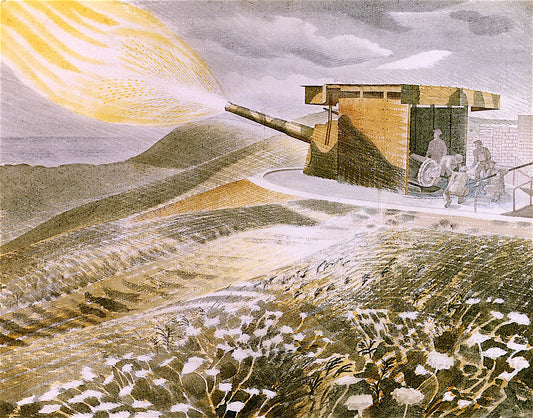 Firing a 9.2 Gun by Eric Ravilious,16x12(A3) Poster