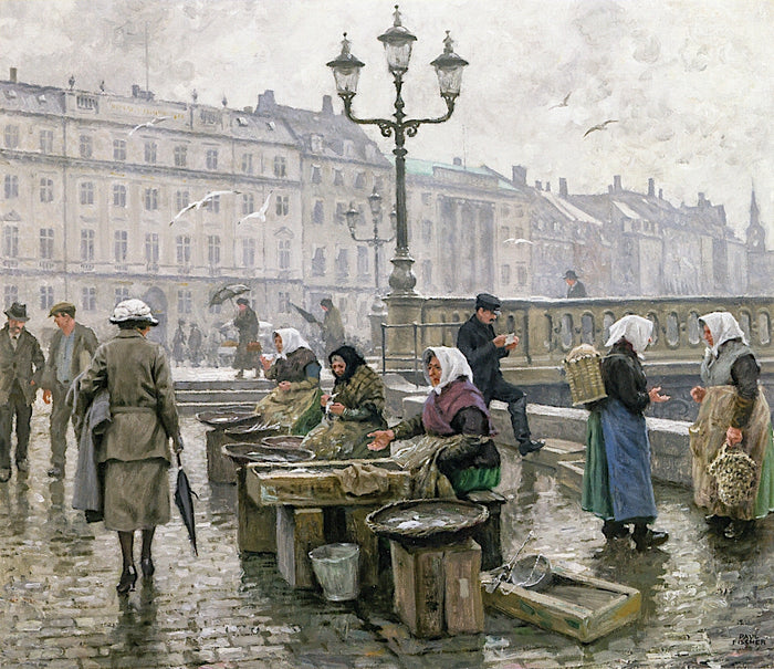 Copenhagen Fish Market by Paul-Gustave Fischer,A3(16x12