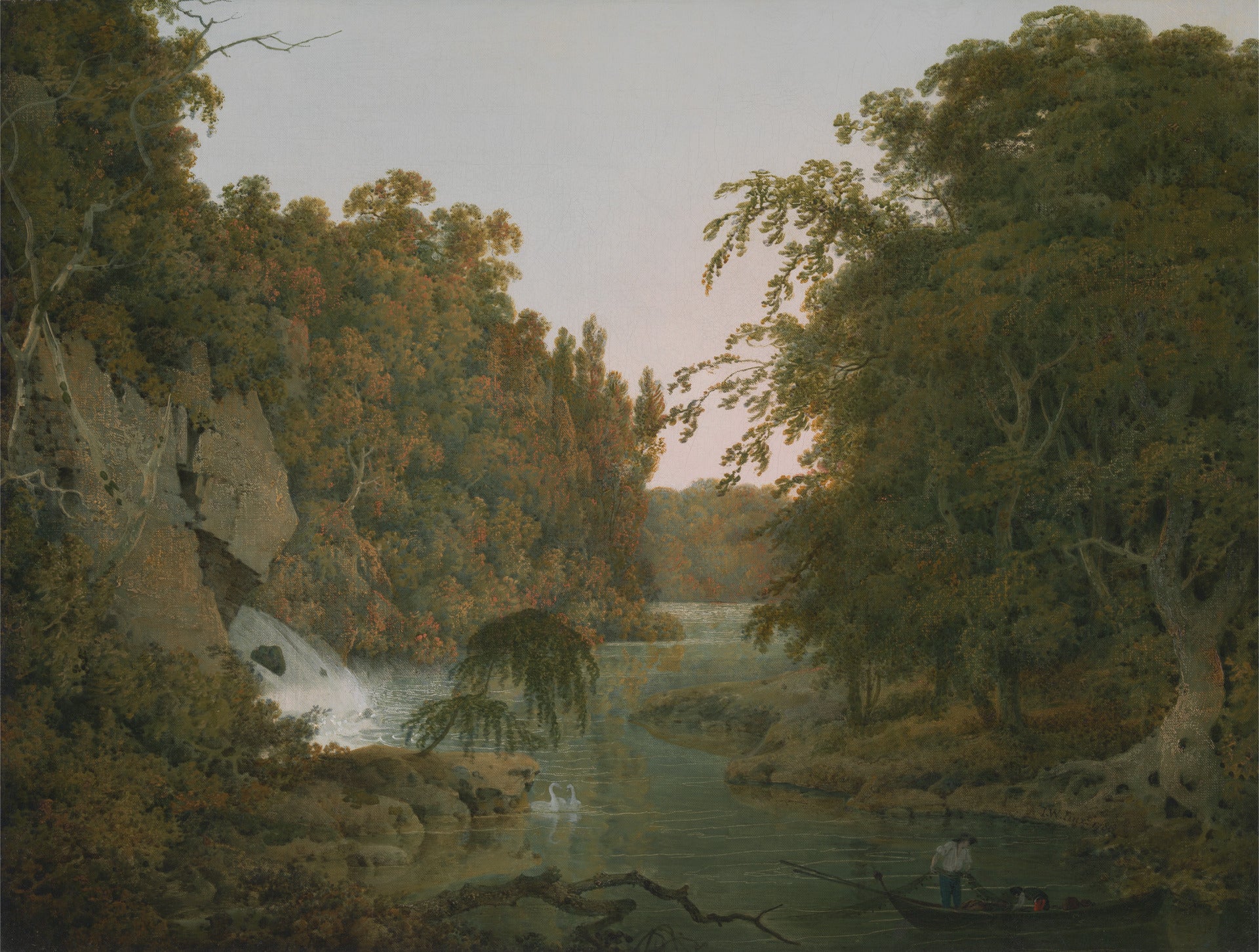 Dovedale, vintage artwork by Joseph Wright of Derby , 12x8" (A4) Poster
