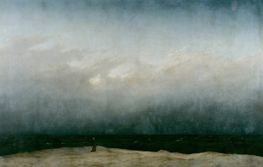 The Monk by  the Sea, vintage artwork by Caspar David Friedrich, 12x8" (A4) Poster