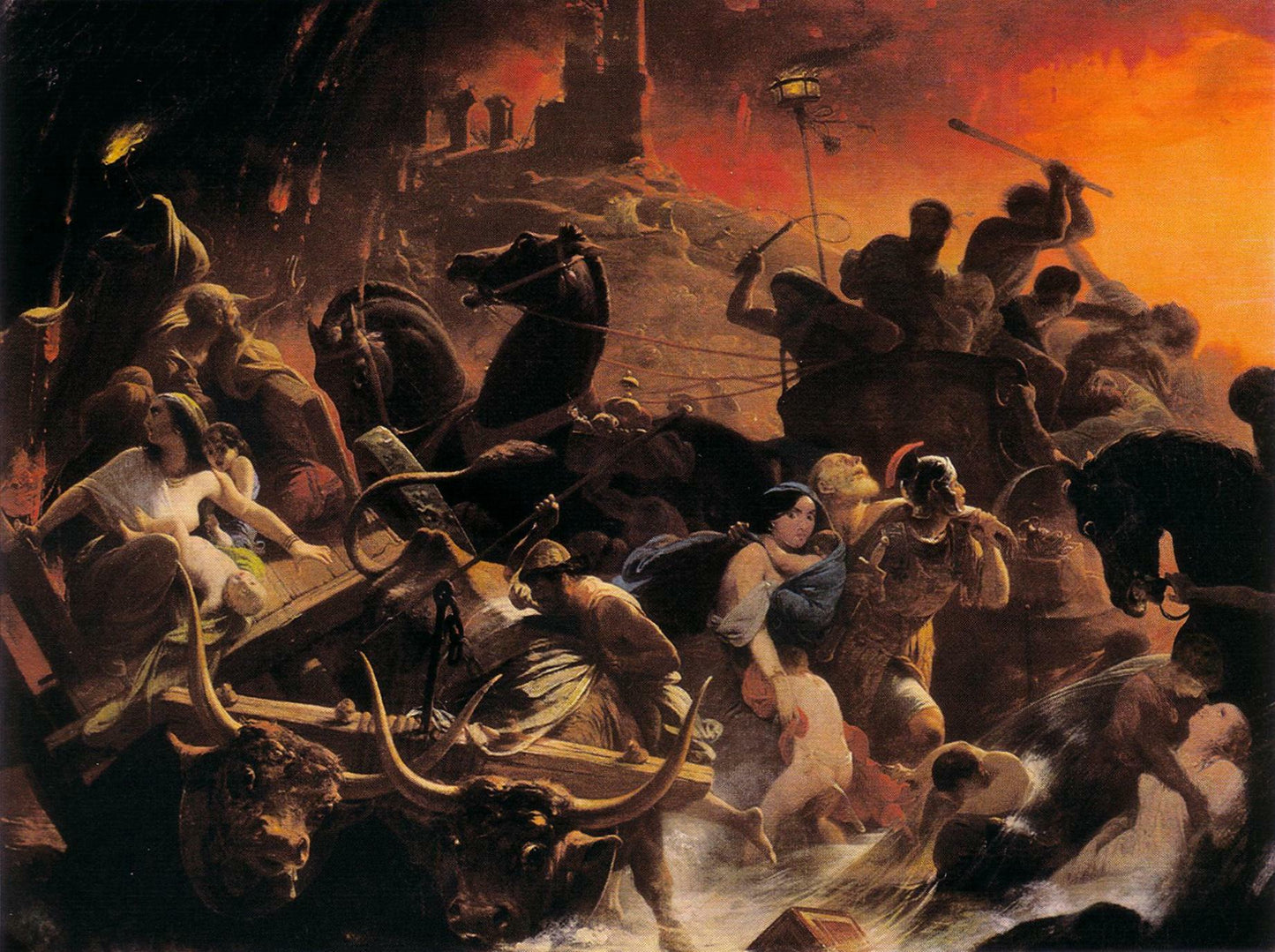 The Last Days of Pompeii, vintage artwork by Henri-Frederic Schopin, A3 (16x12") Poster Print