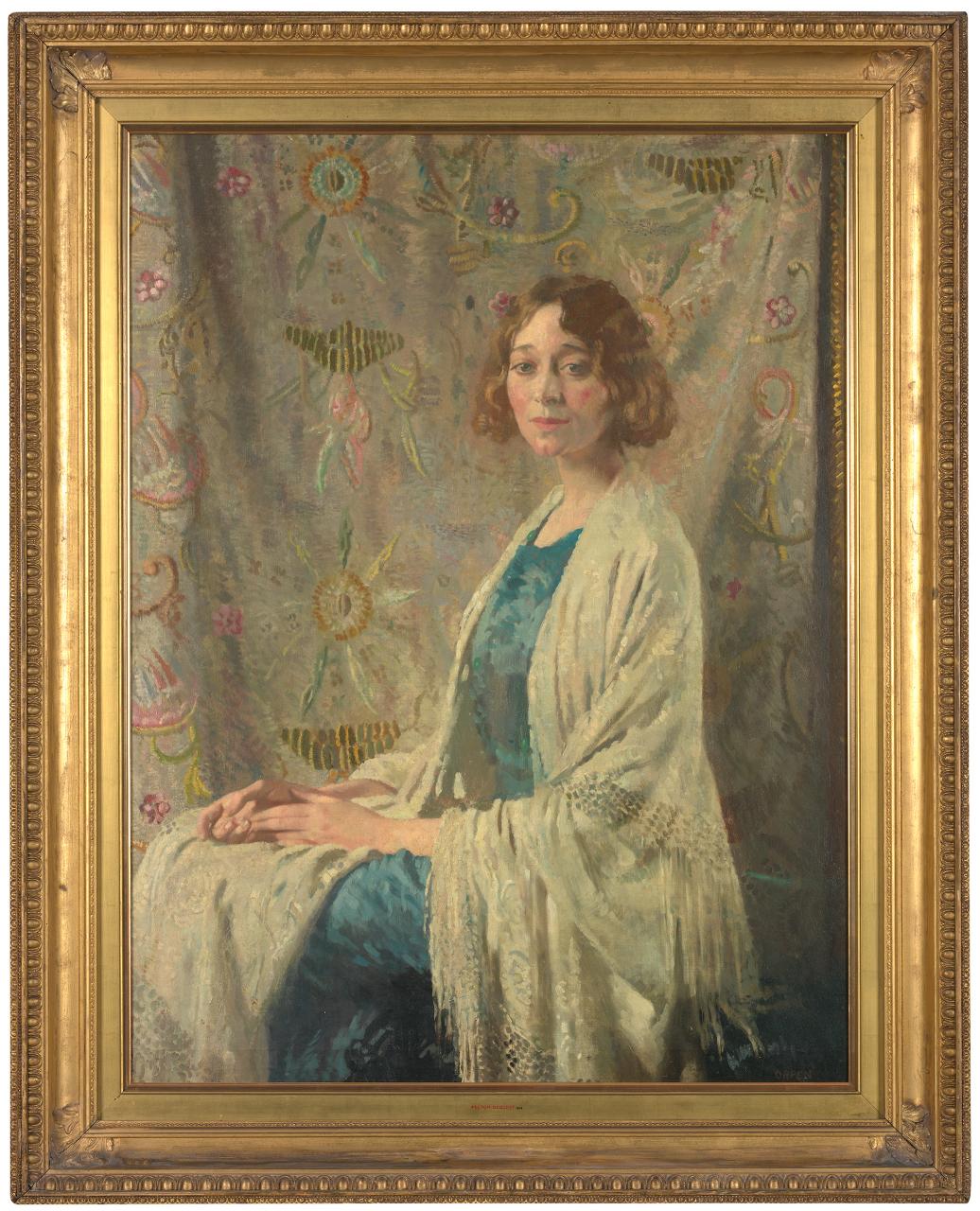 The Chinese Shawl, vintage artwork by Sir William Orpen, R.A., R.H.A., 12x8" (A4) Poster