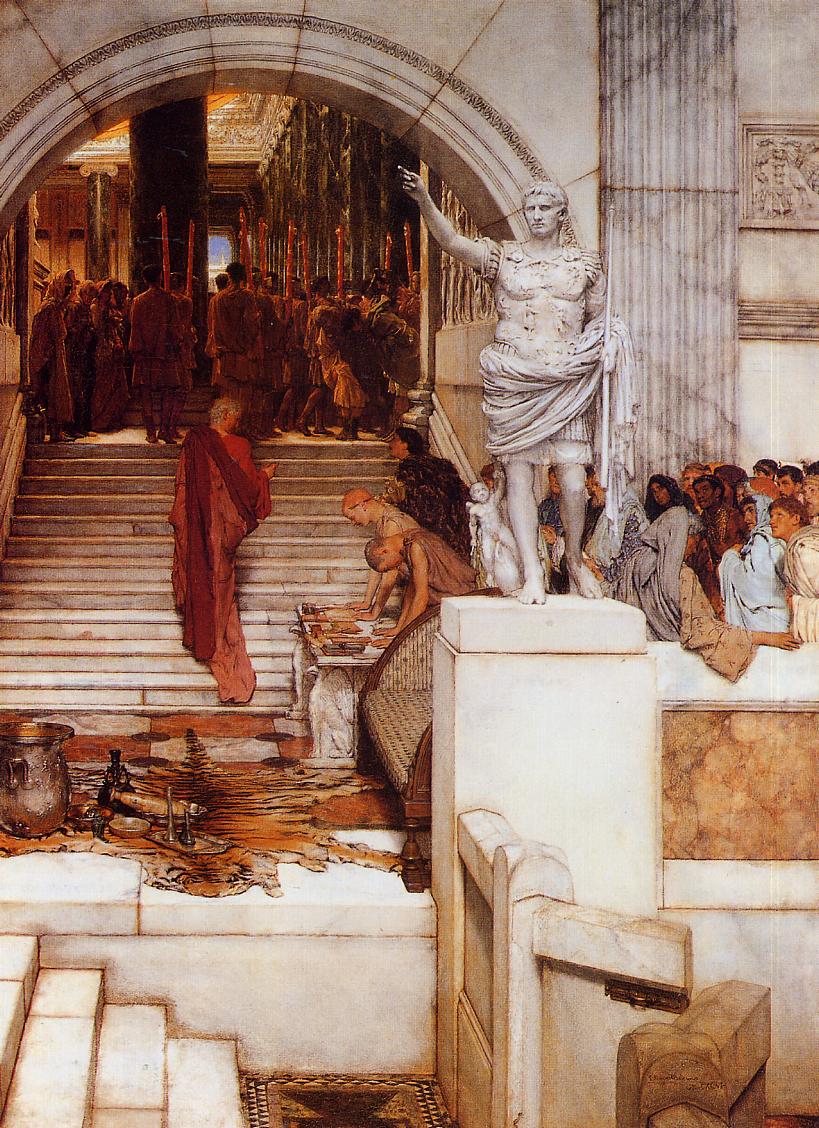 After the Audience, vintage artwork by Sir Lawrence Alma-Tadema, 12x8" (A4) Poster