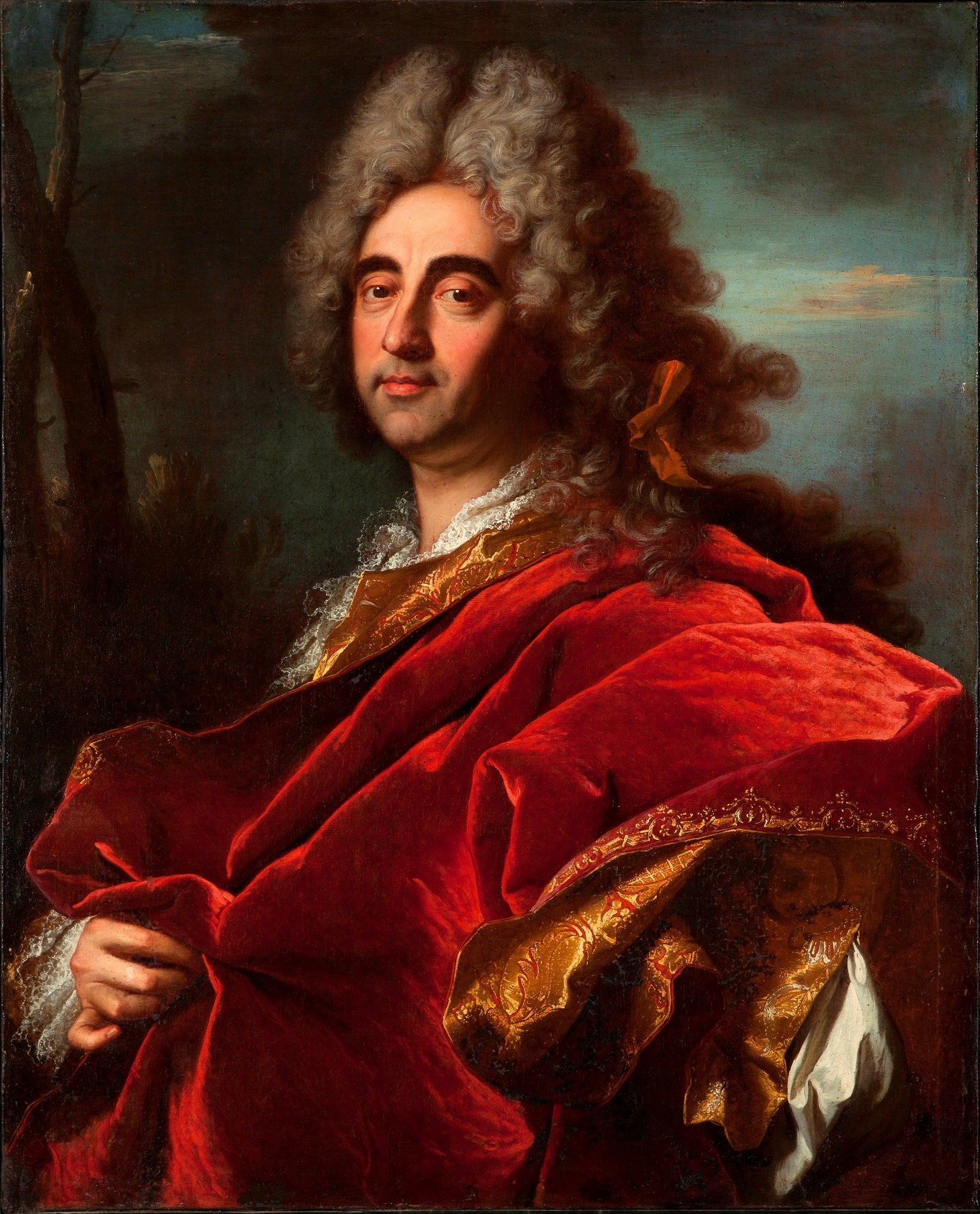 Portrait of Jean-Baptiste Magnanis (1674-1741), Secretary to the Duc de Vendôme, vintage artwork by Hyacinthe Rigaud, 12x8" (A4) Poster