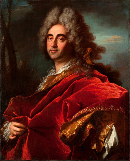 Portrait of Jean-Baptiste Magnanis (1674-1741), Secretary to the Duc de Vendôme, vintage artwork by Hyacinthe Rigaud, 12x8" (A4) Poster