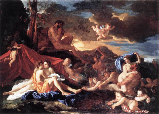 Acis and Galatea, vintage artwork by Nicolas Poussin, 12x8" (A4) Poster