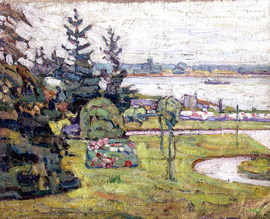 The Dnieper, Kiev, vintage artwork by Abraham A. Manievich, 12x8" (A4) Poster