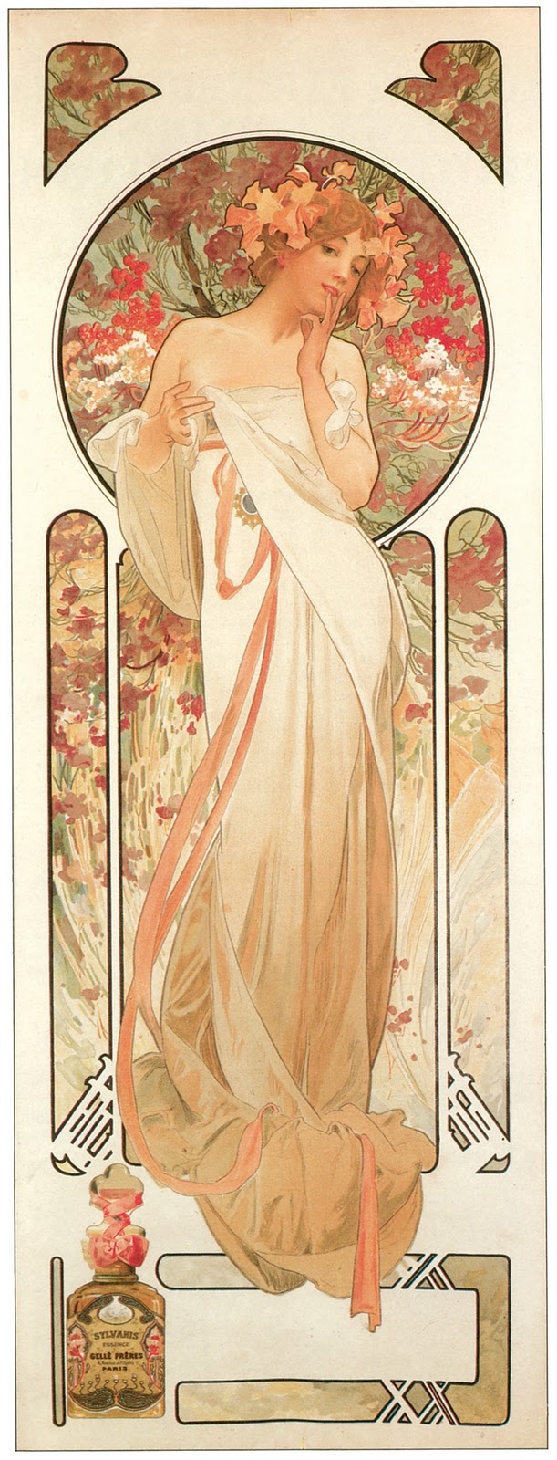 Sylvanis perfume advertisement by Alfons Mucha,A3(16x12