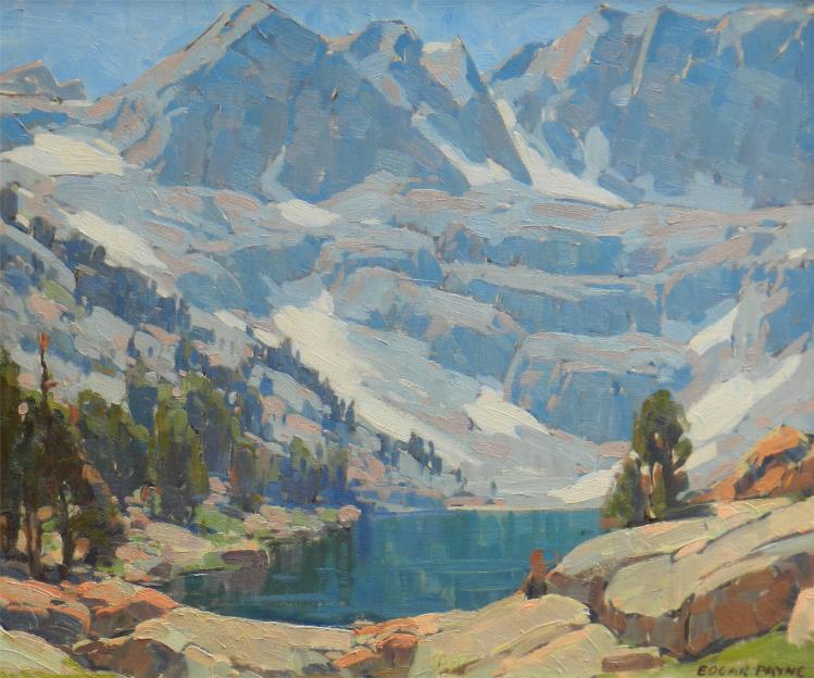 High Sierra Lake, vintage artwork by Edgar Alwyn Payne, 12x8" (A4) Poster