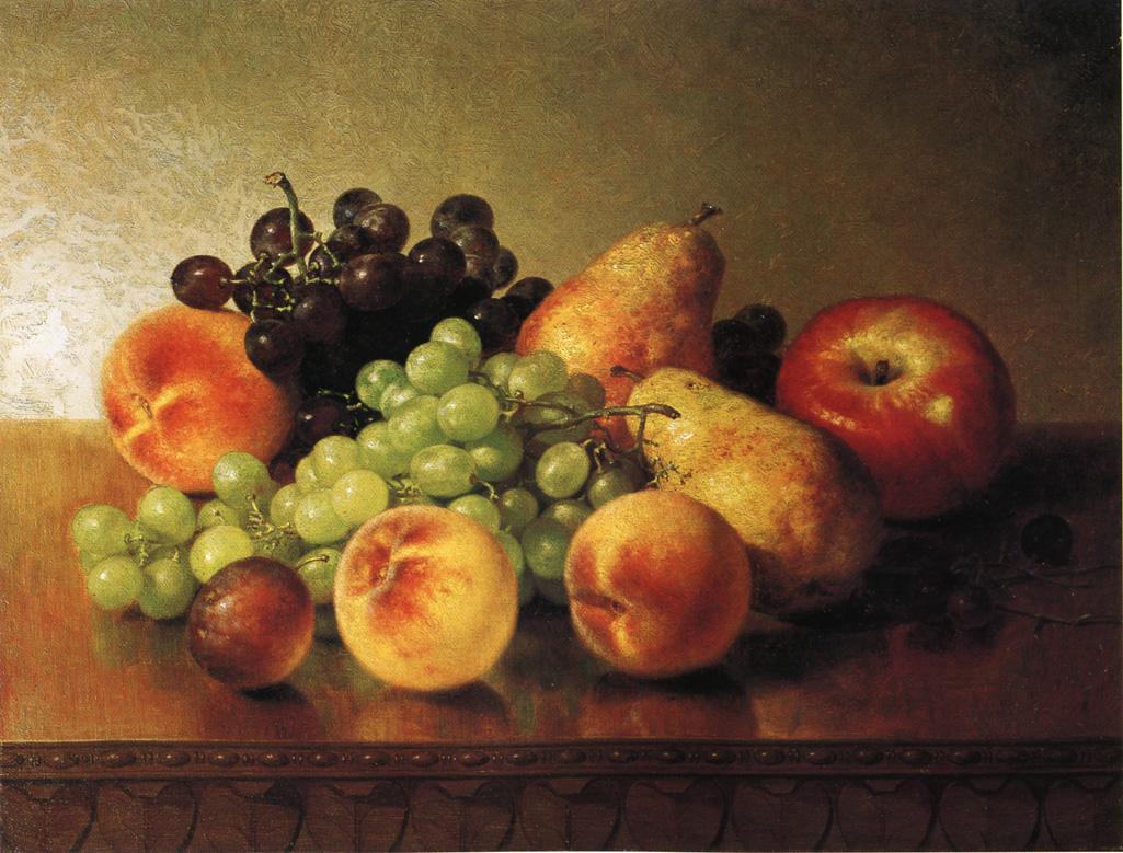 Tabletop with Fruit, vintage artwork by Robert Spear Dunning, 12x8" (A4) Poster