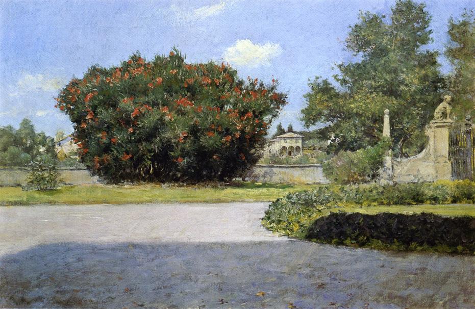 The Big Oleander, vintage artwork by William Merritt Chase, 12x8" (A4) Poster