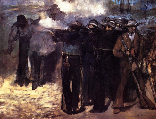 The Execution of the Emperor Maximilian, vintage artwork by Édouard Manet, 12x8" (A4) Poster