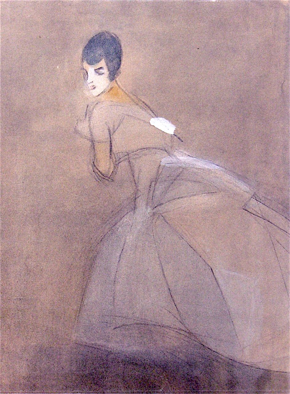 The Fleeing Countess, vintage artwork by Helene Schjerfbeck, 12x8" (A4) Poster