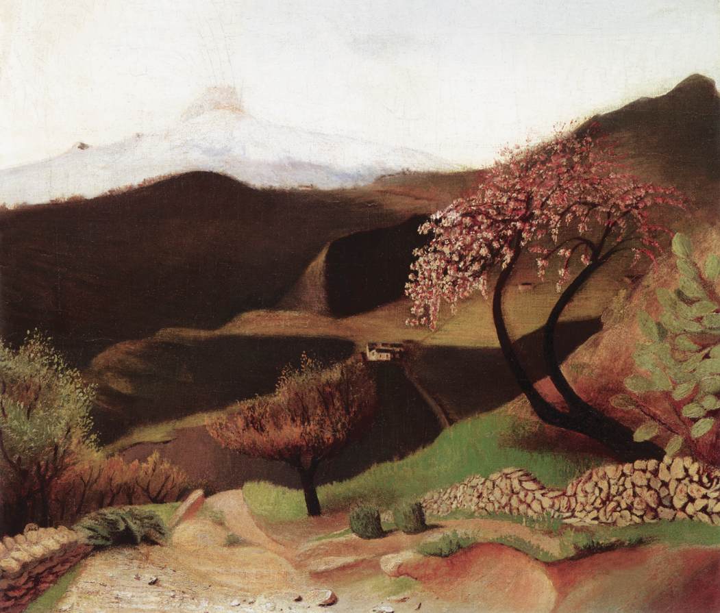  of Almond (Landscape in Italy) by Tivadar Csontvary Kosztka,A3(16x12")Poster