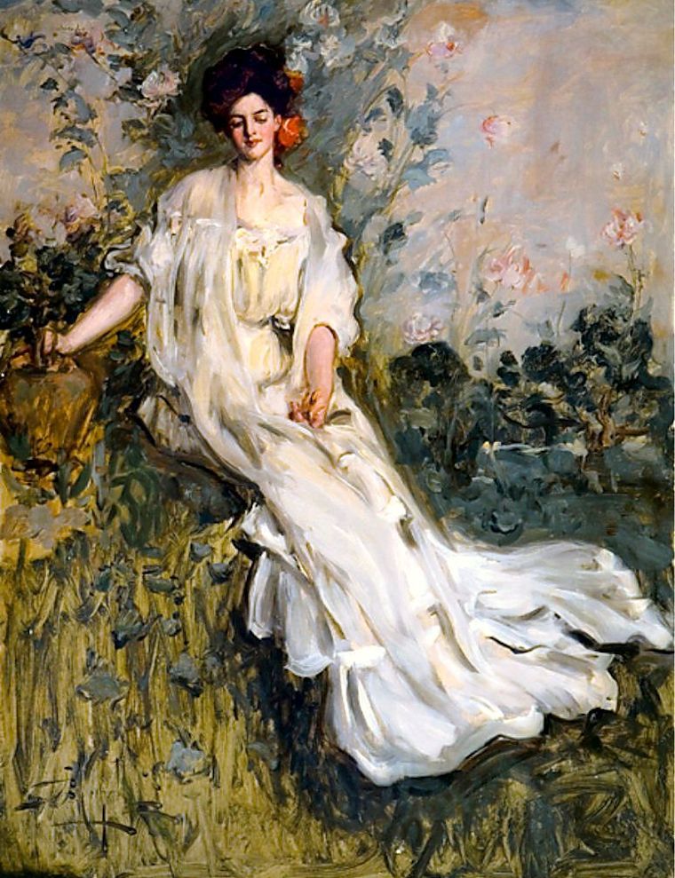 Charlotte Fairchild, vintage artwork by Albert Beck Wenzell, 12x8" (A4) Poster