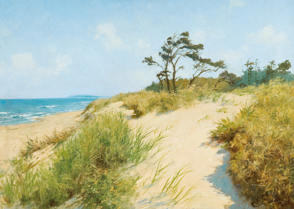 Beach with Dunes by Hermann Seeger,A3(16x12")Poster