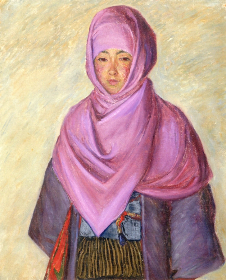 The Purple Shawl, vintage artwork by Lilla Cabot Perry, 12x8" (A4) Poster