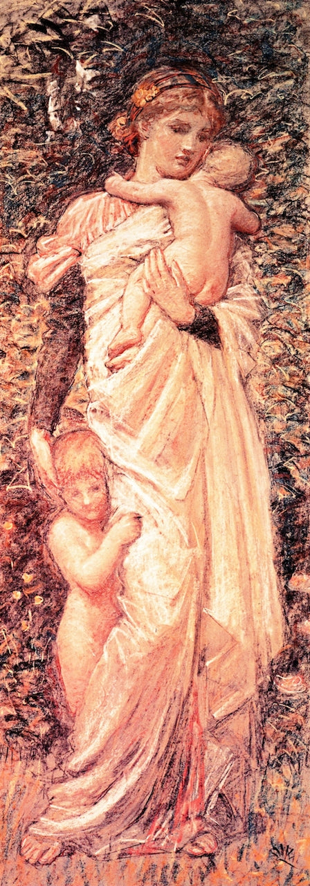 Caritas, vintage artwork by Albert Joseph Moore, A.R.W.S., 12x8" (A4) Poster