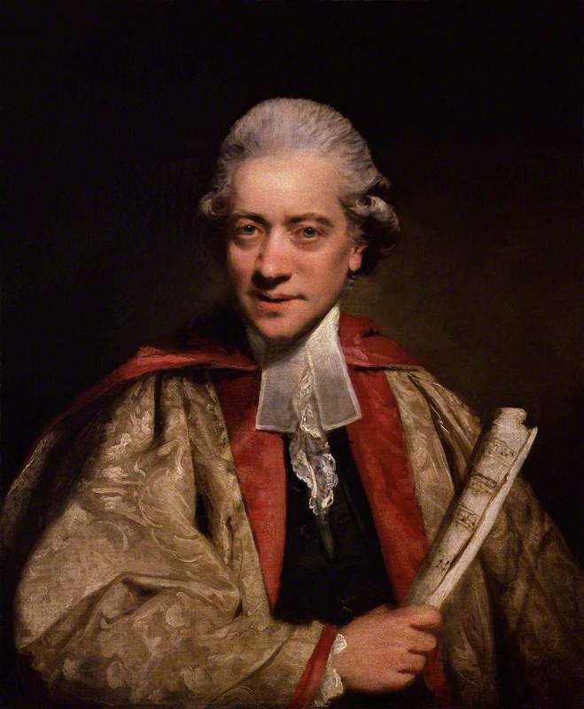 Charles Burney, Organist and Musicologist, vintage artwork by Sir Joshua Reynolds, 12x8" (A4) Poster
