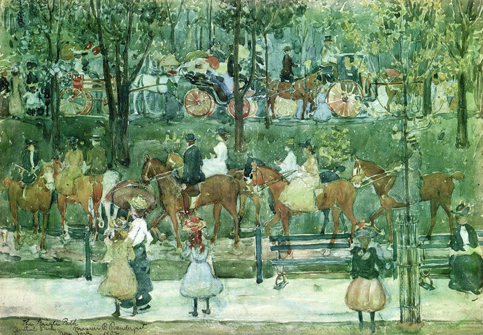 The Bridle Path, Central Park by Maurice Prendergast,A3(16x12